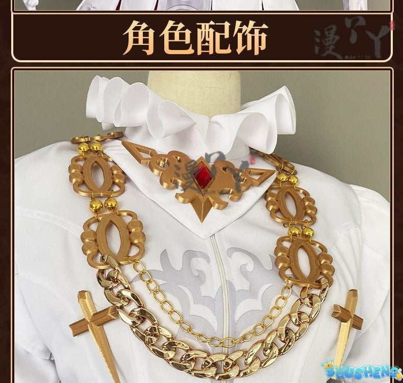 Identity Ⅴ Joseph Desaulniers Photographer Cosplay Costume Halloween party glamorous uniform accessorie props wig men women Set