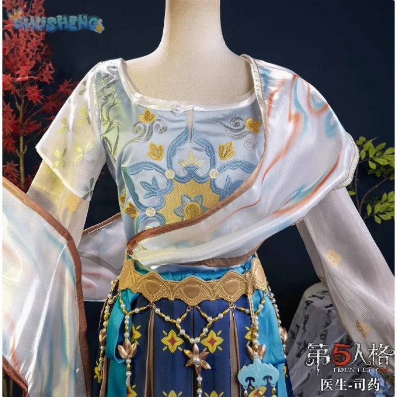 Shusheng-R Identity Ⅴ Emily Dyer Doctor Lydia Jones Cosplay Costume Halloween carnival Gorgeous Chinese style dress accessories prop set
