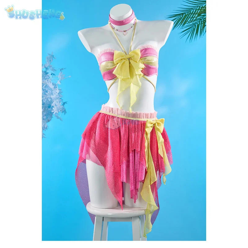 Movie Musa Cosplay Costume Halloween party sexy dress accessories prop wing set women beach sexy swimsuit uniform