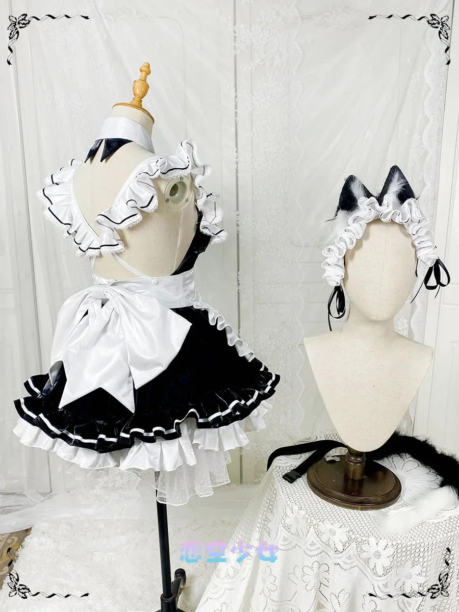 Shusheng-N Game NIKKE:The Goddess of Victory Privaty Cosplay Costume Halloween Sweet Maid Dress Women Lolita Uniform Accessories Prop Set