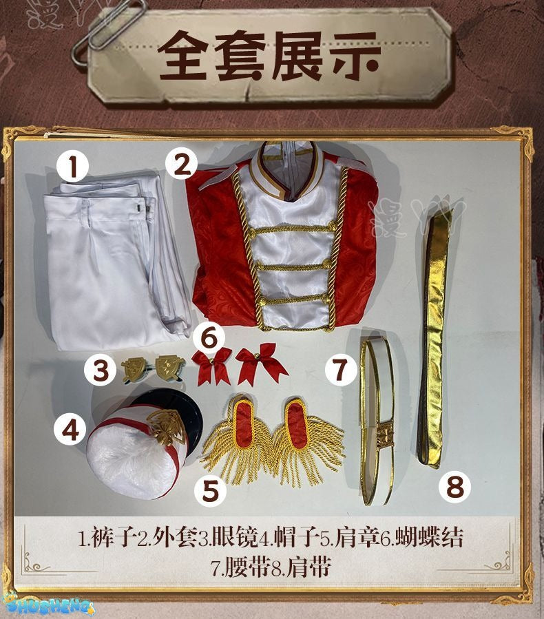 Identity V Cheerleader Cosplay Costume Glasses Collar Stockings Props For Women Girls Lily Barriere Carnival