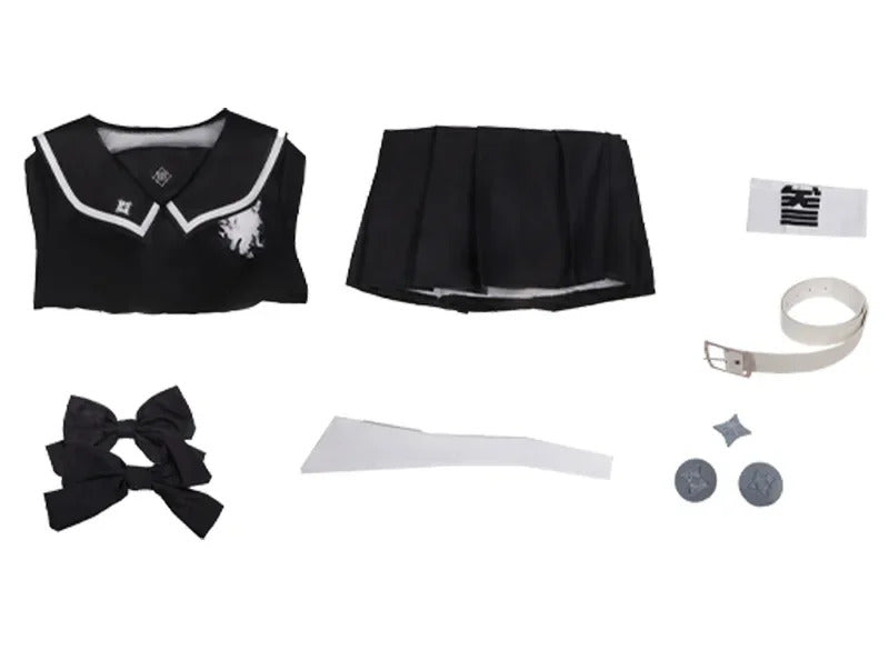 Amemiya Darumi Sizuhara Hiruko Sumino Takumi Omokage Yugamu The Hundred Line -Last Defense Academy cosplay Halloween costume set