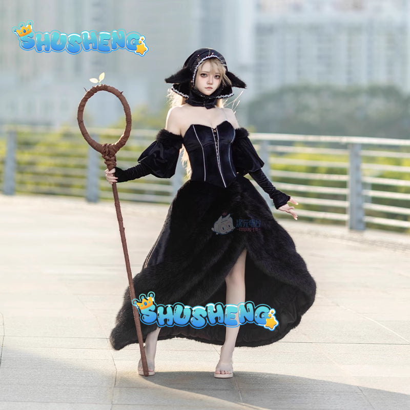 Anime Delicious in Dungeon Marcill Cosplay Costume Wig Set Dungeon Meshi Marcill Magic Clothing Halloween Carnival Women Clothes