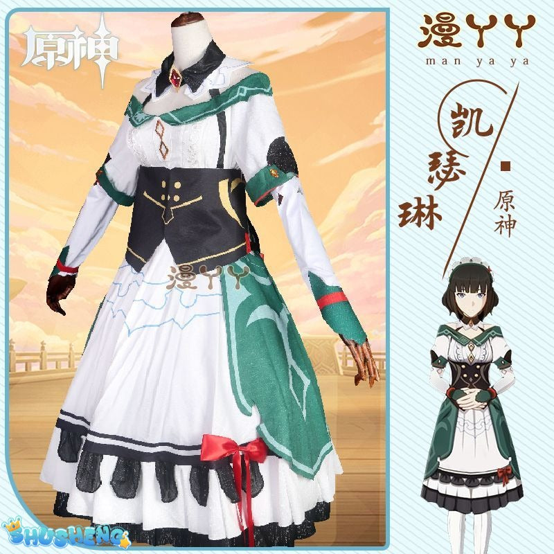 Genshin Impact Katheryne Cosplay Costume For Halloween Christmas Festival Party Game Comic Con Clothes