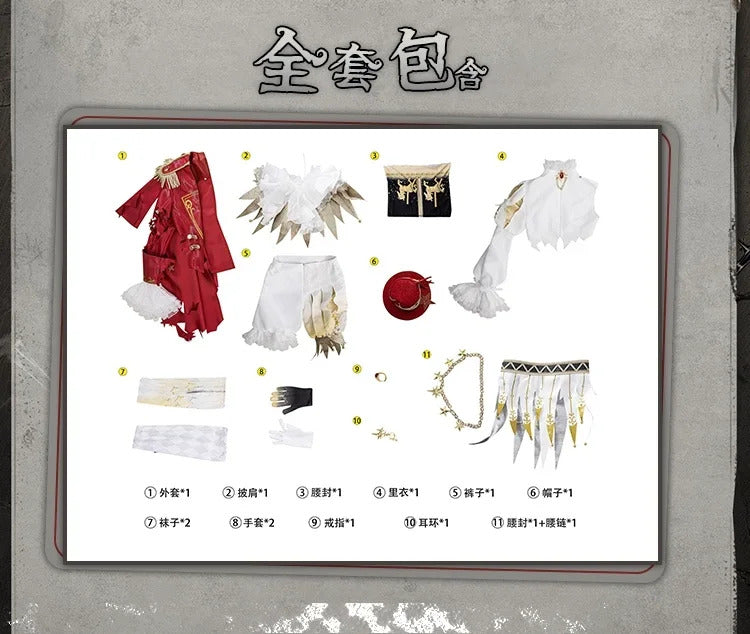 Identity V Mike Morton King Of The Noisy Stars Cosplay Costume Uniform Halloween Carnival Party Play Role Clothes Clothing