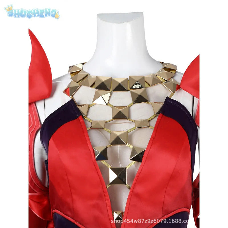 Scarlet Witch Wanda Django Maximoff Cosplay Rivals Costume Halloween Party Women Fantasy Uniform Props Shoes Wig Gloves Net Set