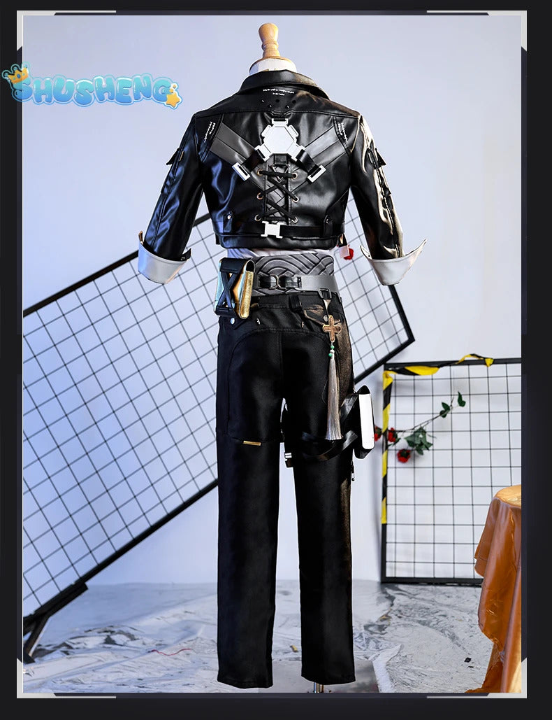 Wuthering Waves Rover Cosplay Costume Wig Male Uniform Main Character Resonator Necklace Halloween Party Women Men Props
