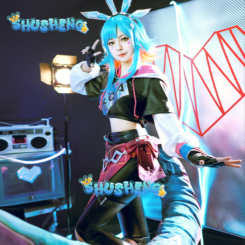 Game League of Legends/LOL Neeko KDA Cosplay Costume Women Super Fan Costume Halloween Party Full Set with Tails The Chameleon
