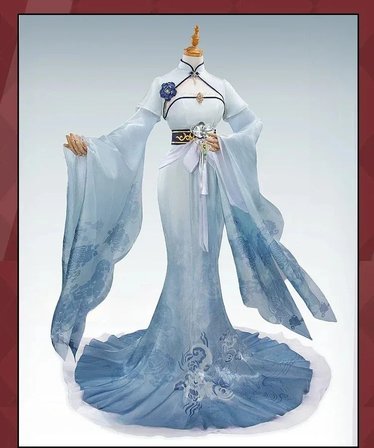 Chen Hai Game Azur Lane Cosplay Costume Halloween Party Chinese Sexy Cheongsam Dress Accessories Props Wig Uniform Woman Set