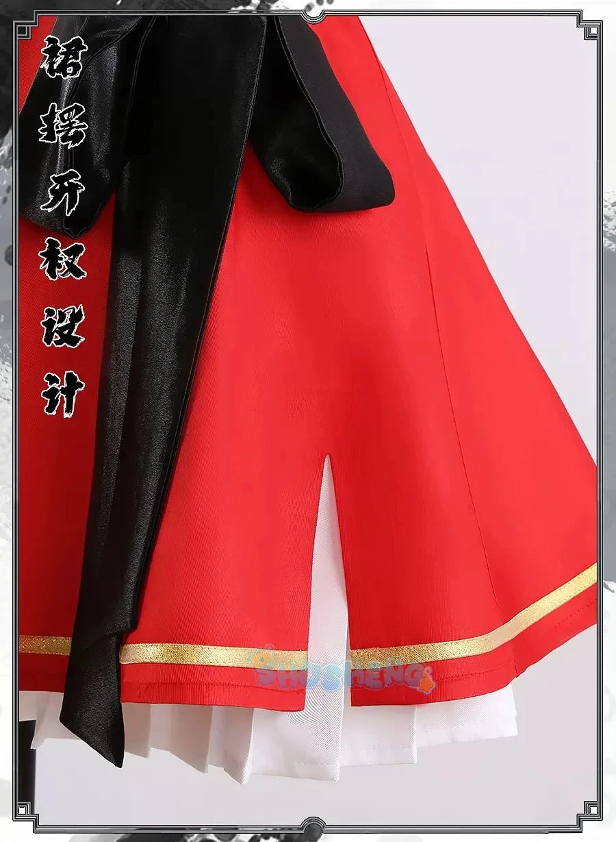 Shusheng Blue Archive Rumi ShanHaiJing Game Suit Lovely Dress Chinese Uniform Cosplay Costume Halloween Party Role Play Outfit