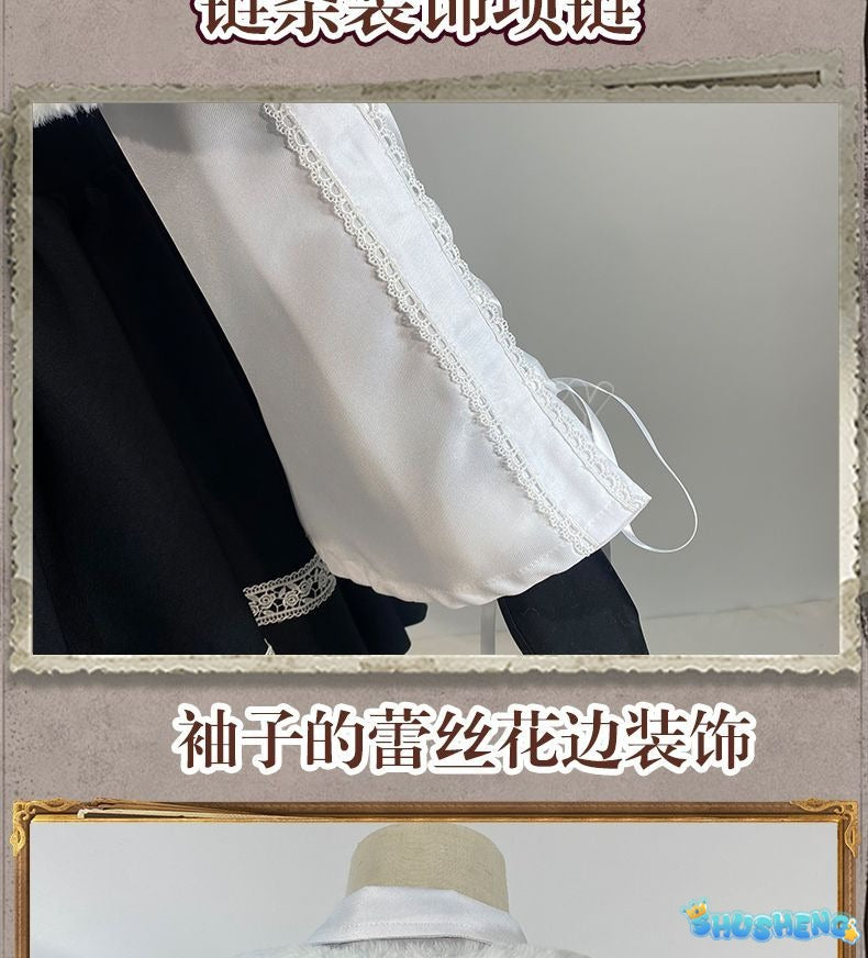 Anime Yosuga No Sora Kasugano Sora Cosplay Costume Winter Fur Collar Shawl Skirt Lolita Woman Cute Christmas Party Suit
