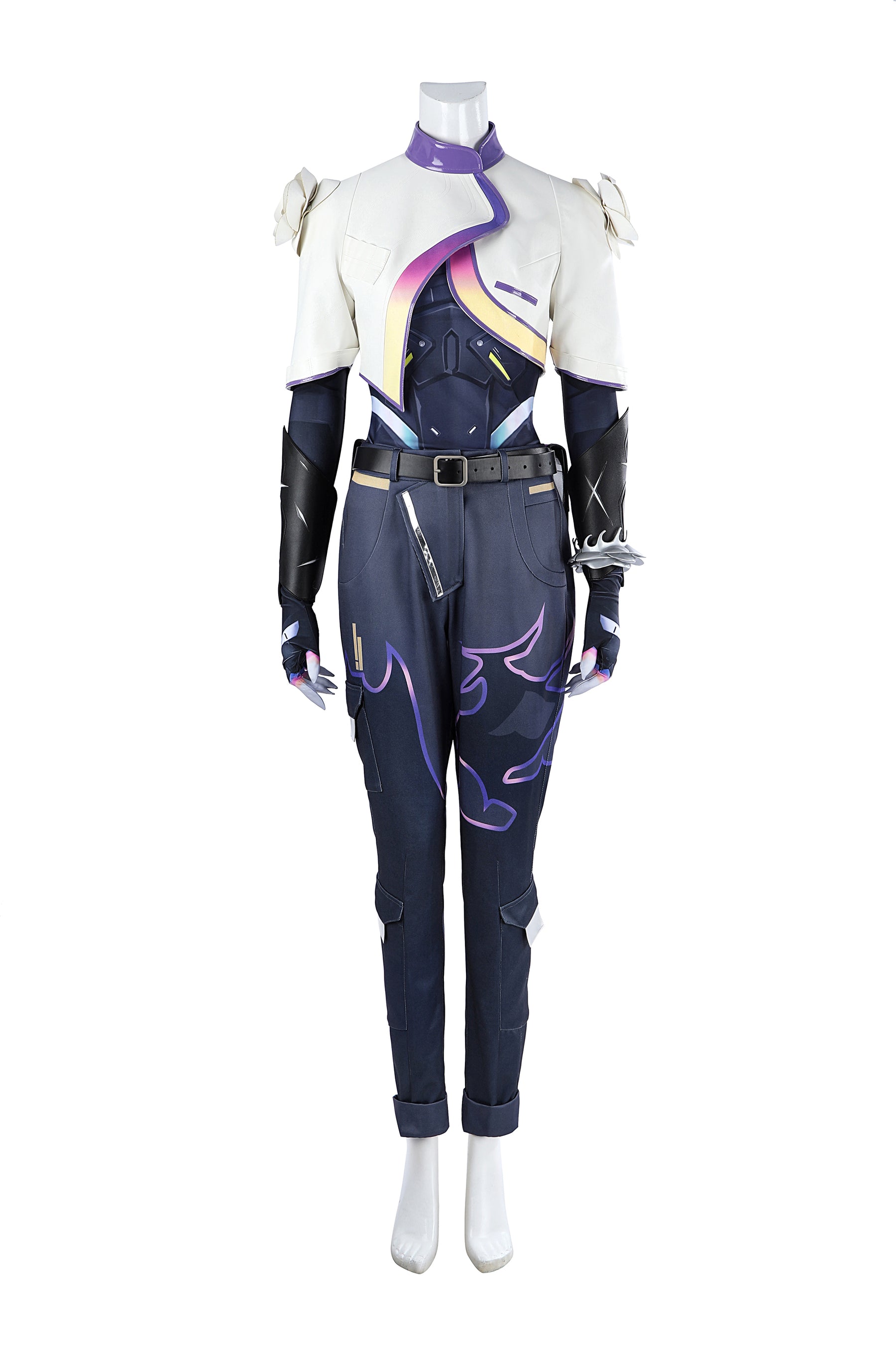 Game Valorant Vyse Cosplay Costume Sentinel Vyse Agent Rose Women Punk Uniform Halloween Party Outfit