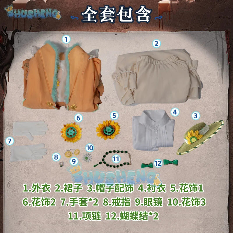 Shushneg-R Identity Ⅴ Reporter Costume Alice Derose Uniform Halloween Carnival Party Christmas Play Role Clothes Clothing