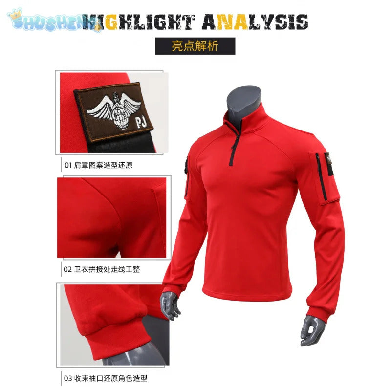 Movie Superhero Captain 4 Sam Wilson cosplay Falcon costume Halloween Carnival Red Jacket Coat Men Women Fashion Uniform set