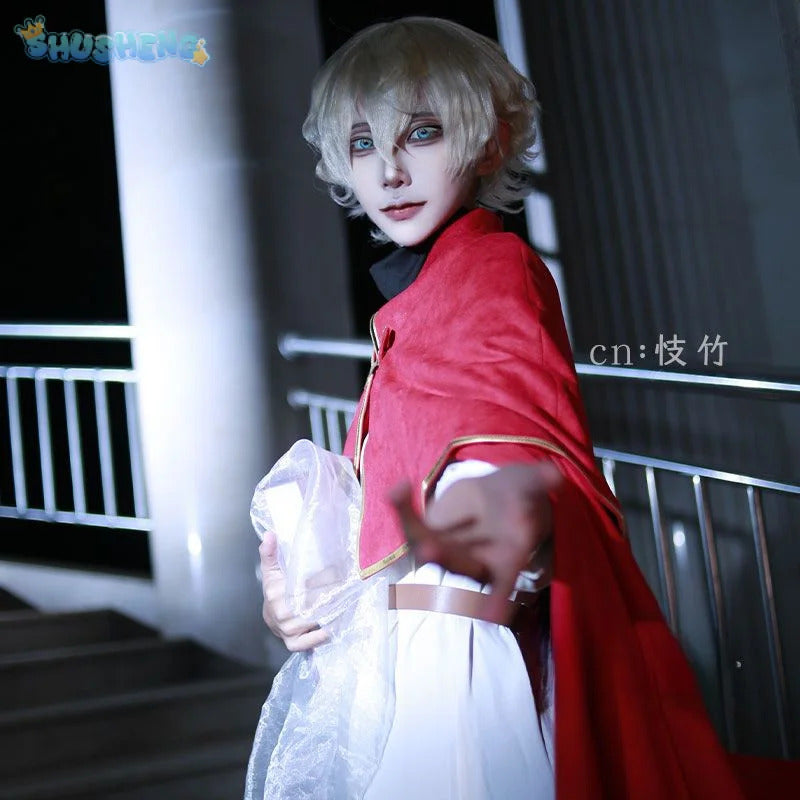Identity Ⅴ Ithaqua Night watchman Cosplay Primitive skin Costume Halloween Party Gothic Uniform Cloak Props Wig Woman Man Set