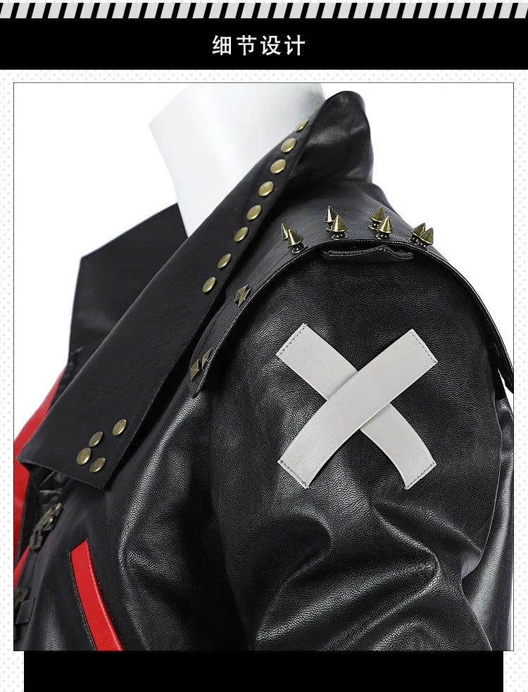 Arcang2 lol VI cosplay costume leather coat men women uniform suit Halloween party Carnival role play outfits Shusheng