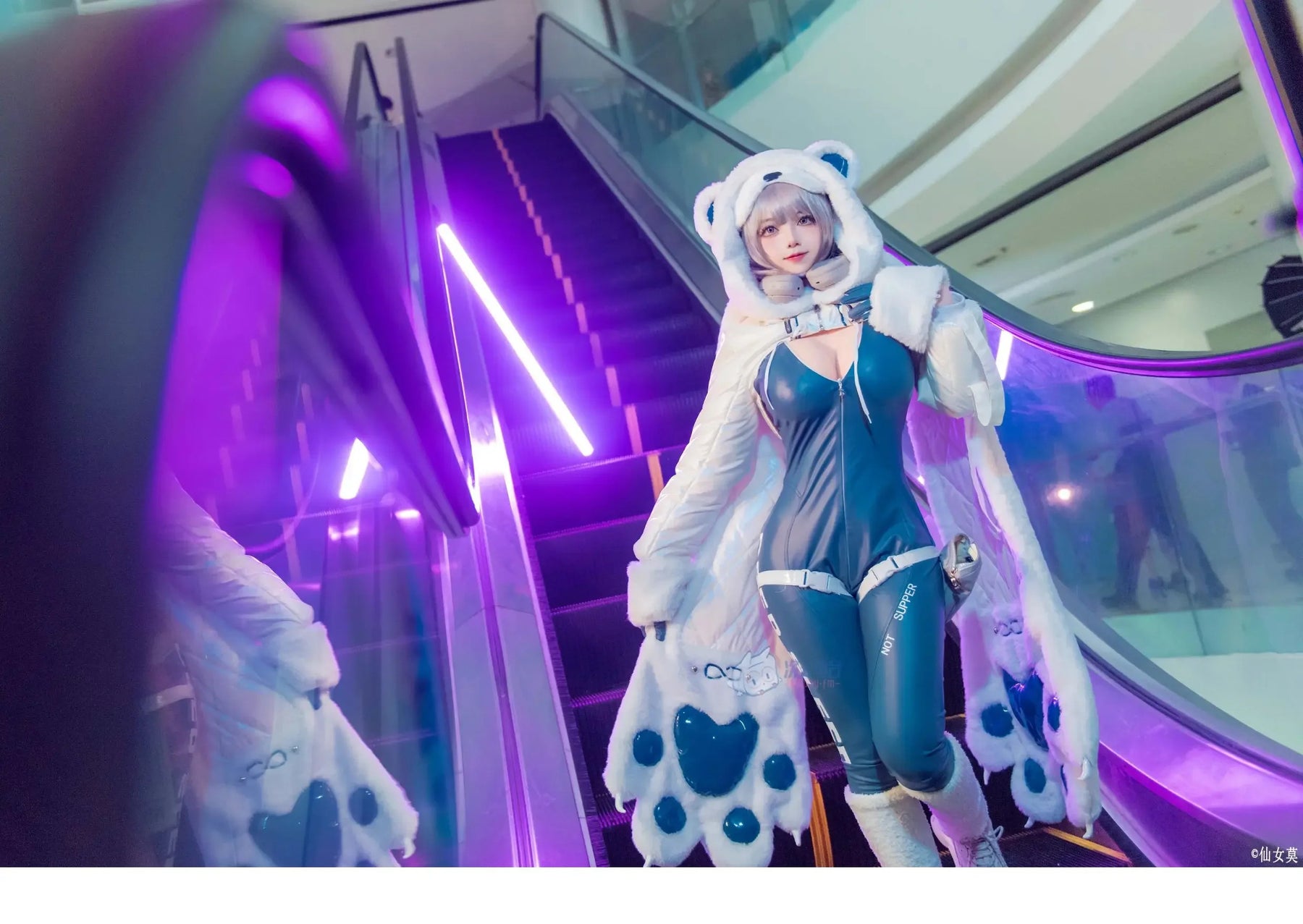 Shusheng-R Game NIKKE:The Goddess of Victory Neve Cosplay Costume Tight leather jumpsuit coat hat Halloween carnival sweet uniform Neve set