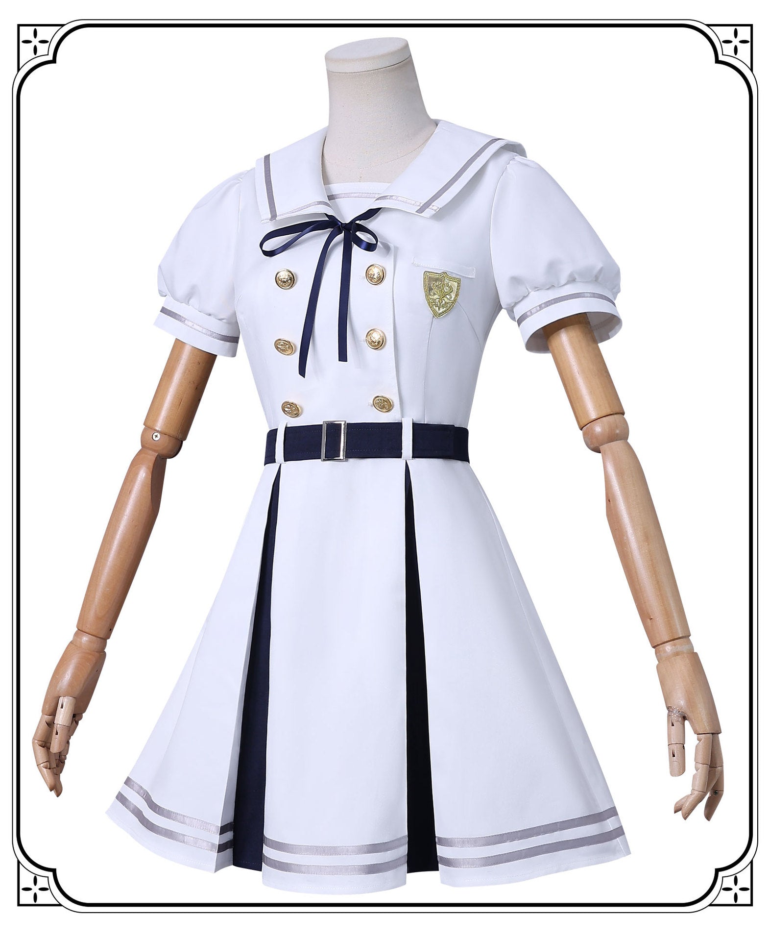 Anime BanG Dream! Ave Mujica Wakaba Mutsumi Cosplay Costume Japan South Korea White School Uniform Dress Wig Woman Kawaii Suit