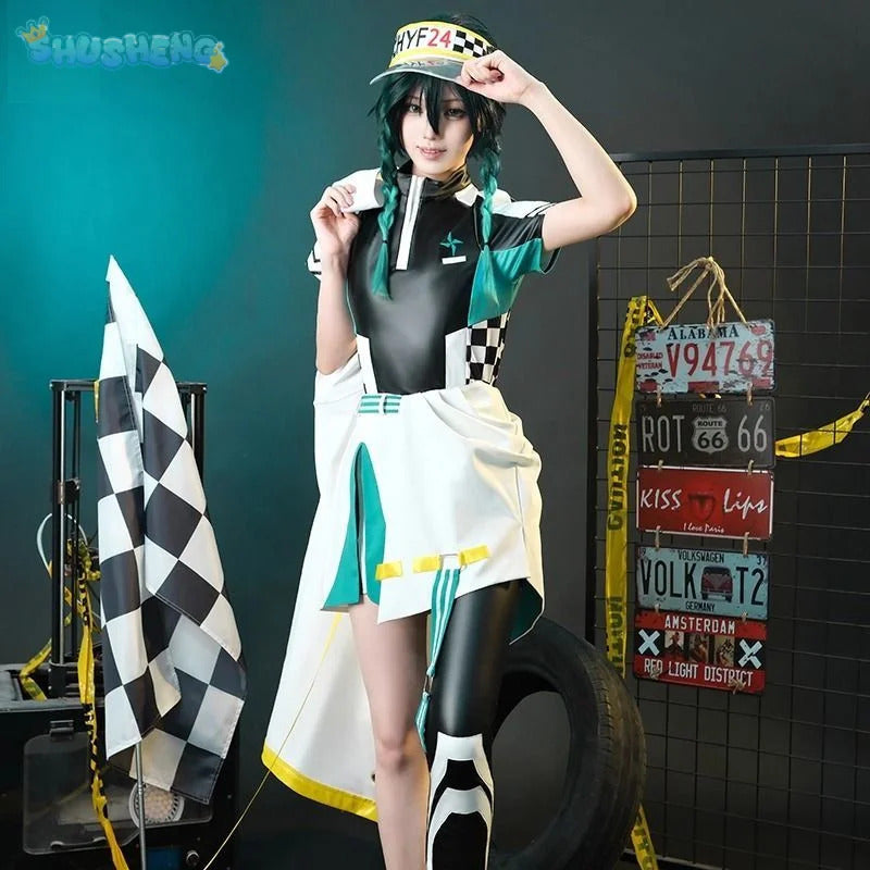 Game Genshin Impact Barbatos cosplay costume Hat windbreaker jumpsuit accessories prop set Halloween fashion men women uniform