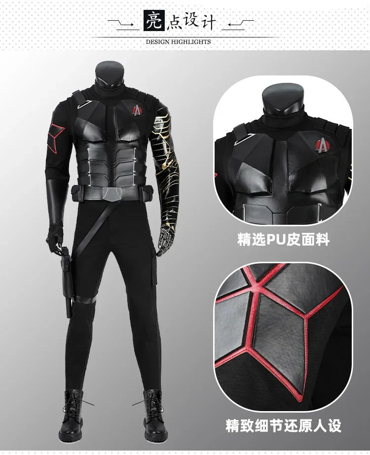 Thunderbolts Winter Soldier Bucky Cosplay Costume Uniform Halloween Carnival Party Christmas Play Role Clothes Clothing