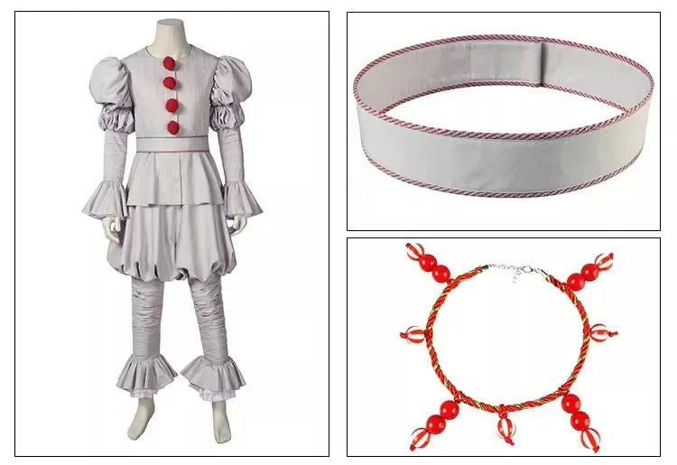 Movie Chapter Two Pennywise Cosplay Costumes Clown joker Halloween Mask Adult Kids Children Gift Home Clothes Super Cos Suits