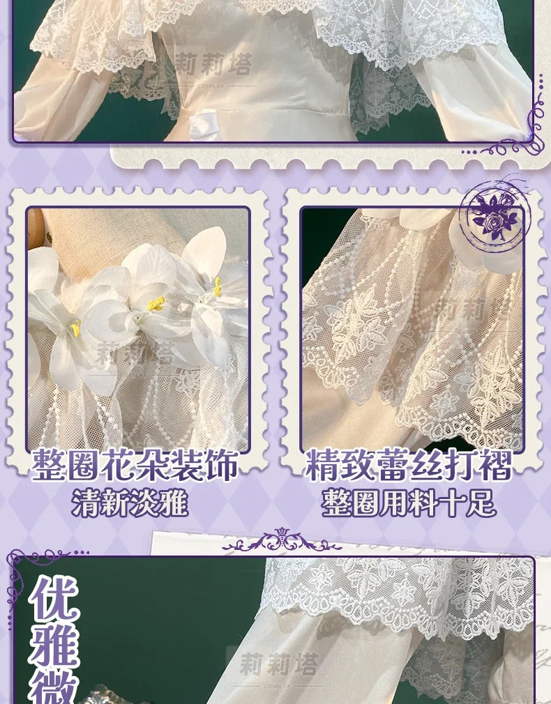 In stock Game Identity Ⅴ Vera Nair cospaly Perfumer Costume Sweet Lolita Princess Dress Hat Set Party Christmas Girl Uniform