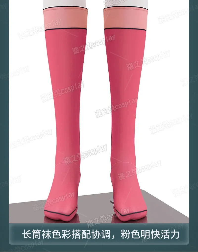 Movie Atom Eve cosplay invincible costume jumpsuit cloak socks shoe set Halloween Party pink Women tight fitting uniform xs-xxxl