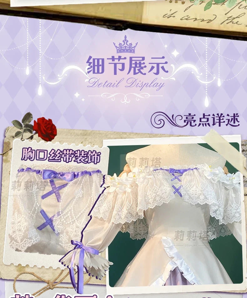 In stock Game Identity Ⅴ Vera Nair cospaly Perfumer Costume Sweet Lolita Princess Dress Hat Set Party Christmas Girl Uniform