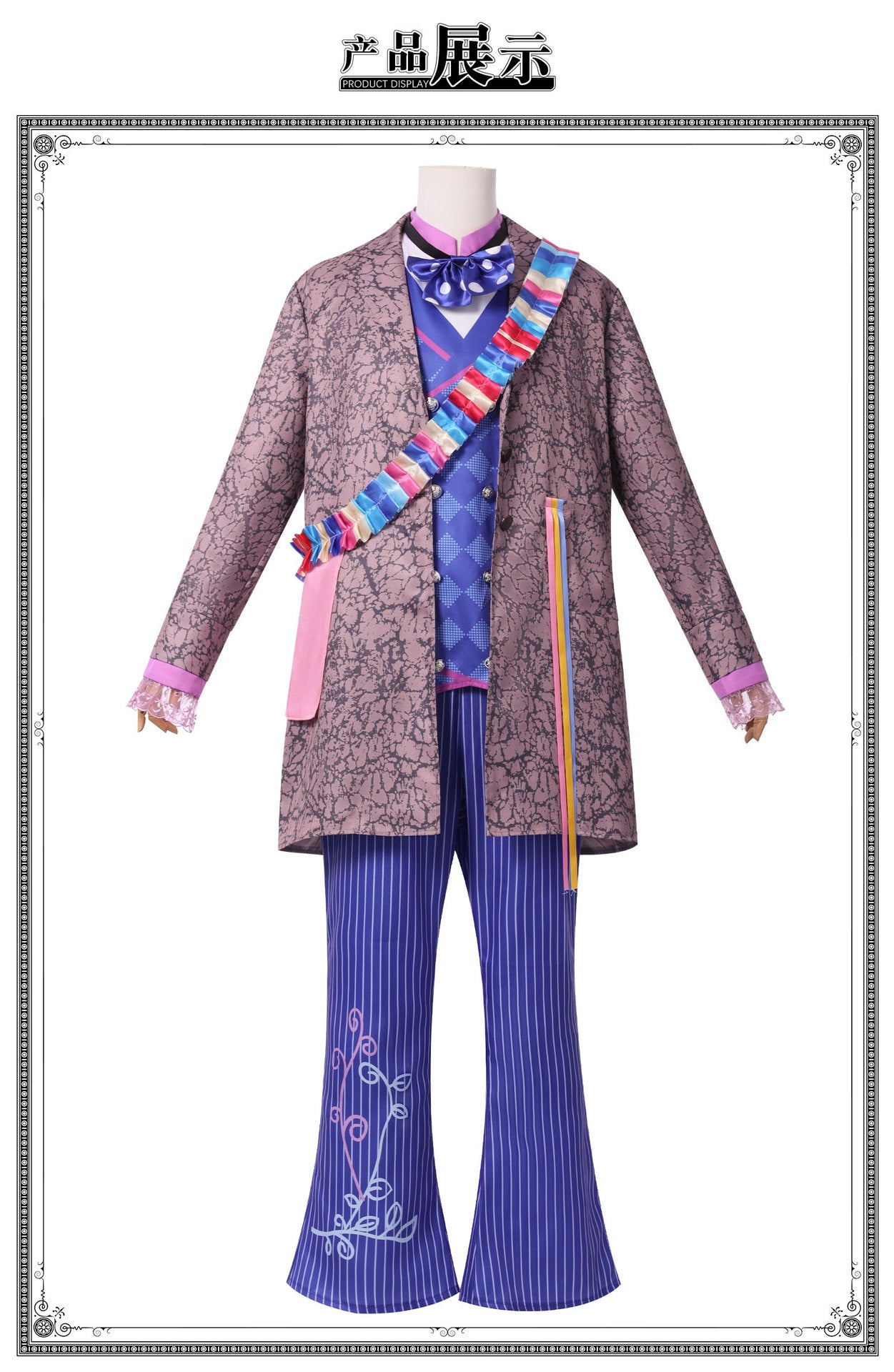 Alice in Wonderland cosplay hat man costume, Mad Hatter movie character play dress-up suit