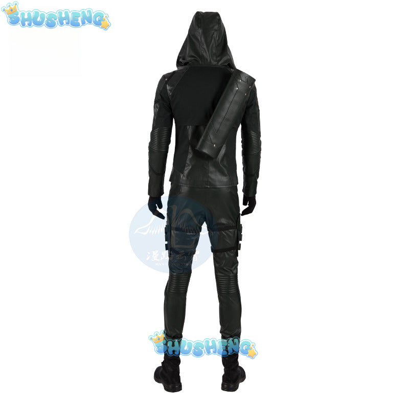 TV Surper Hero Carnival Halloween Adult Superhero Oliver Cosplay Queen Costume Arrow Battle Suits Green Outfit Arrow Hero