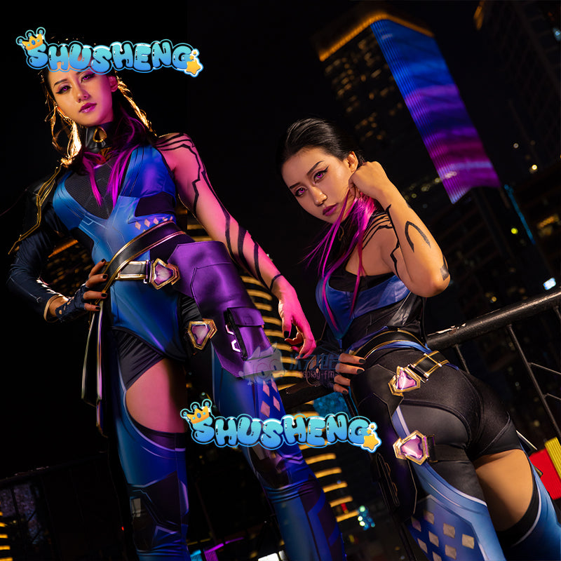 Anime Game Valorant Cosplay Reyna Costume Sexy Jumpsuit Outfits Children Men Women Halloween Carnival Suit Wigs Ring Props Cos