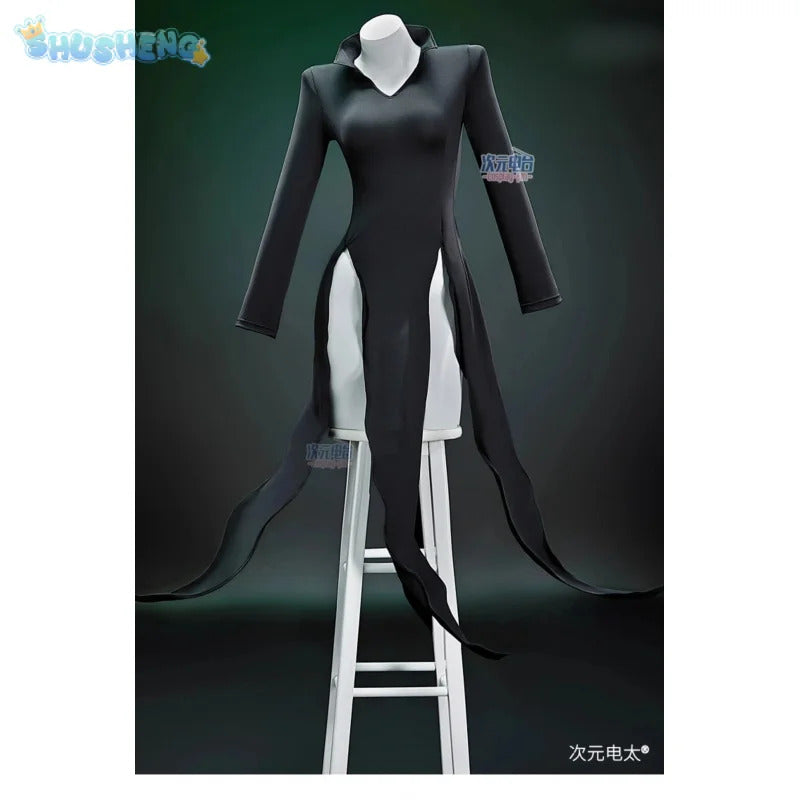 One Punch Man Tornado of Terror Senritsu No Tatsumaki Cosplay Costume Wig Black Dress Women Girl Outfit Halloween Child Uniform