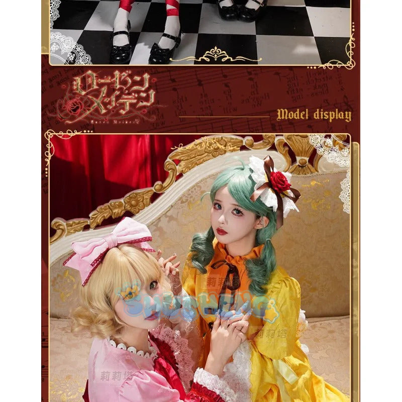 Anime Rozen Maiden Hinaichigo Souseiseki Cosplay Costume Halloween Carnival Sweet and Cute Lolita Dress and Accessories Girl Set