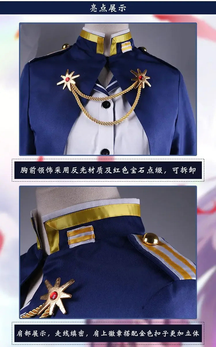 Shusheng-N Vladilena·Milize 86- Eighty Six - Cosplay Costume Wig Hat Shoulder Bag Socks Dress Sweet JK Uniform Halloween Campus Girl Set