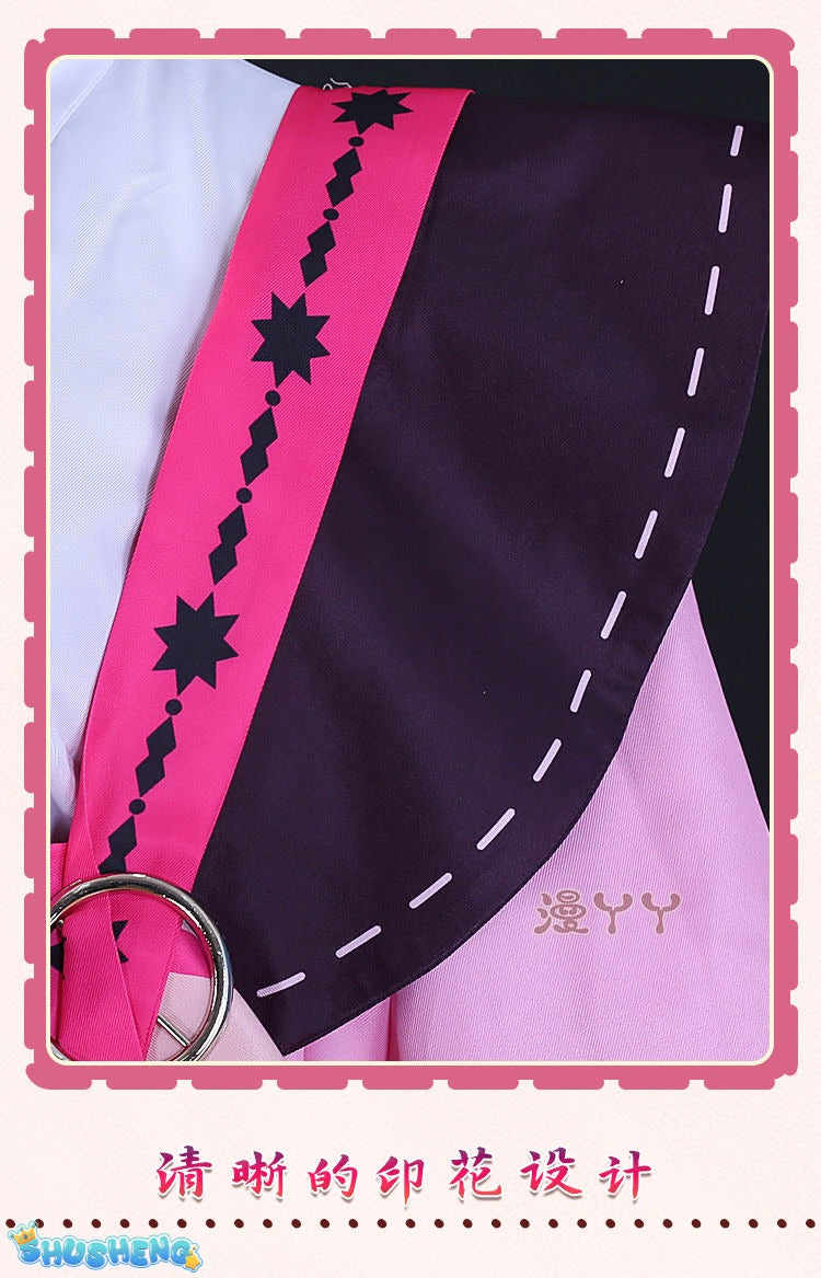 Aster Role-playing Costume Game Nu Carnival Aster Cosplay Outfits Halloween Party Set Short Pink Hair Role Play