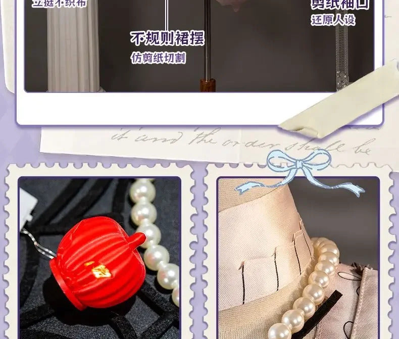 Shusheng-R Game Identity Ⅴ Tracy Reznik Mechanic Cosplay Costume Dress Crown Belt Accessories Prop Set Halloween Party Sweet Girl Uniform