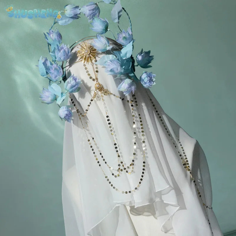 Shusheng-R Game Identity V Eli Clark Seer Cosplay The Prophet Of The Past Costume Halloween Party Dress waist headband prop Woman Man set