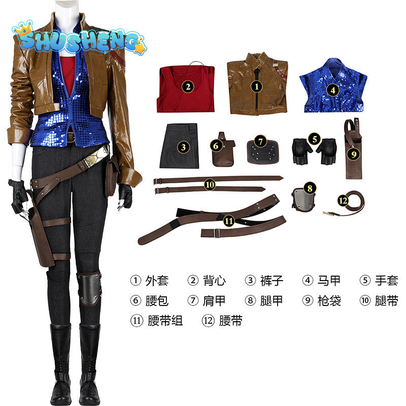 Lilith Cosplay Costume Leather Coat Vest Pants Borderlands Outfit Movie Border Cos Land Full Set Coat Women Halloween Roleplay Suit