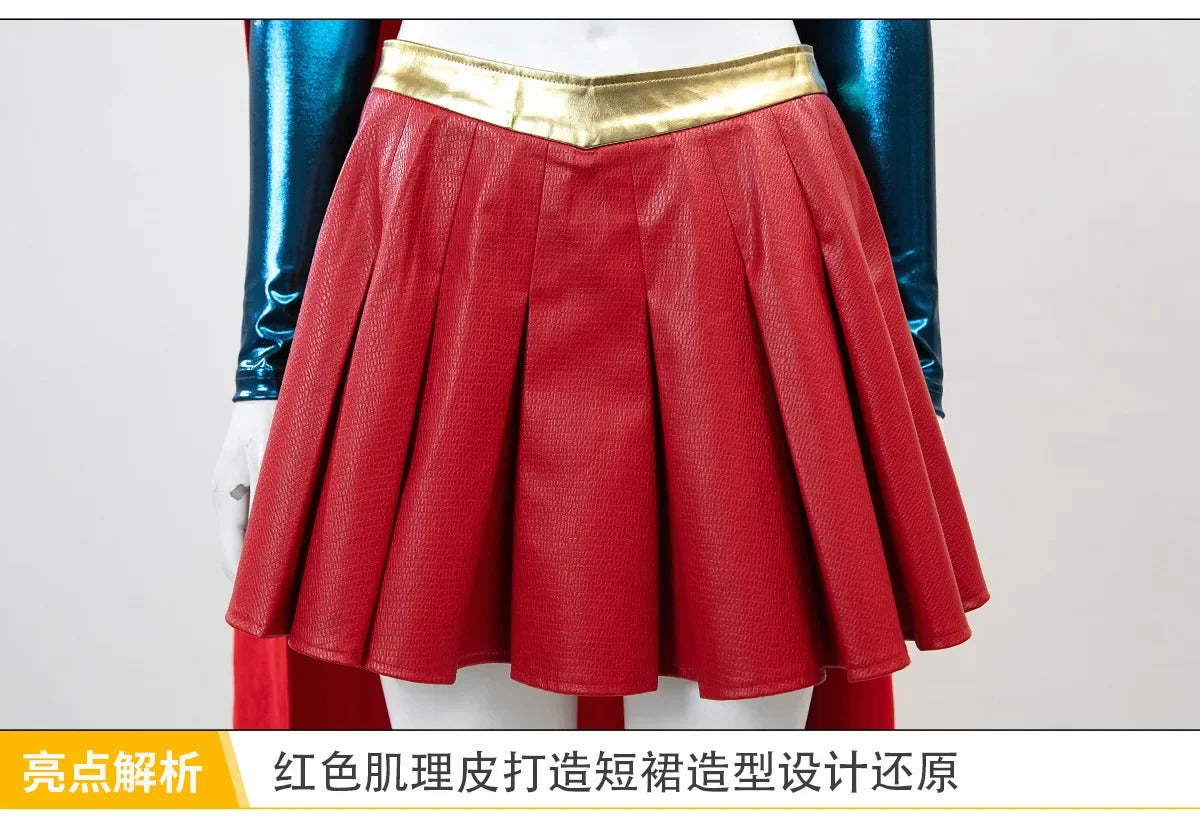 2025 New Movie Supergirl Cosplay Costume Uniform Halloween Carnival Party Christmas Play Role Clothes Clothing for Women