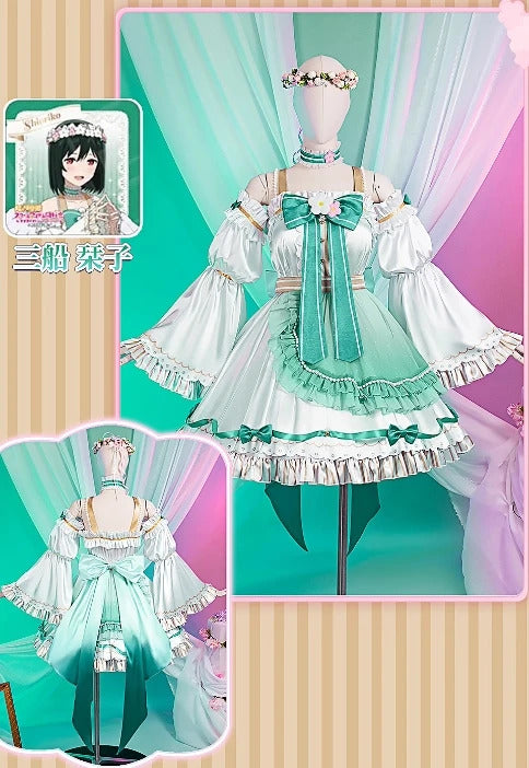 LoveLive! Konoe Kanata Yuki Setsuna Emma Verde Tennouji Rina Mifune Shioriko Osaka Shizuku Cosplay Costume Halloween dress set