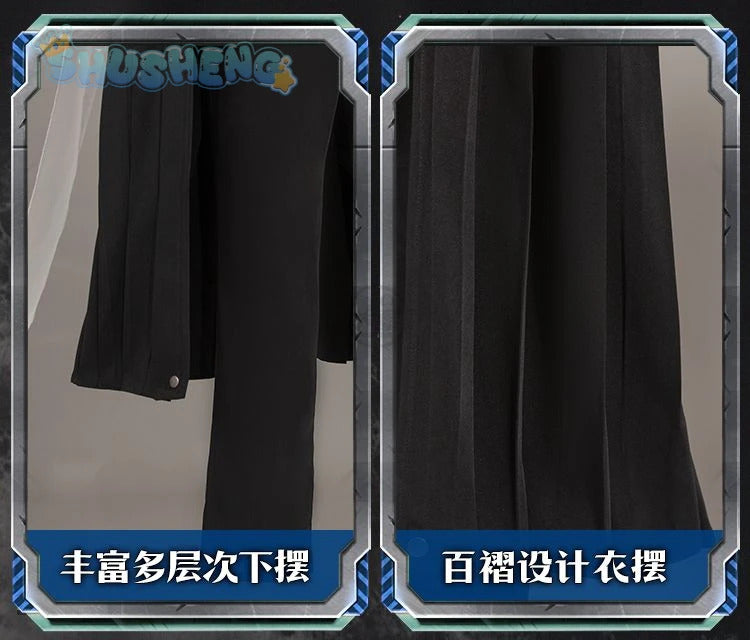 Game Arknights logos cosplay aefanyl costume fashionable handsome cloak ring gloves props set Halloween party Woman Man uniform