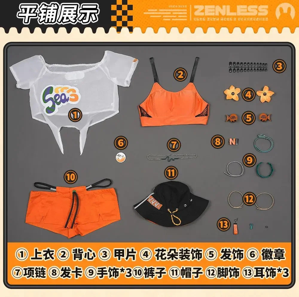Game Zenless Zone Zero Belle Cosplay Costume Uniform Halloween Carnival Party Christmas Play Role Clothes Summer Clothing