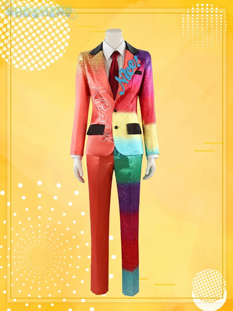Anime Ensemble Stars Nice Arneb Thunder Cosplay Costume Colorful personalized suit shirt tie pants set Halloween party uniform
