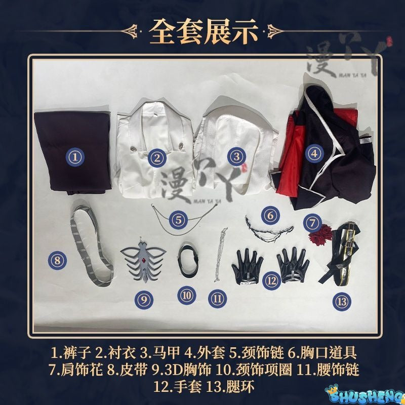 Prisoner/Luca Balsa Cosplay Game Identity V Costume The Official Halloween Concert Daily Outfit Party Role Play Clothing