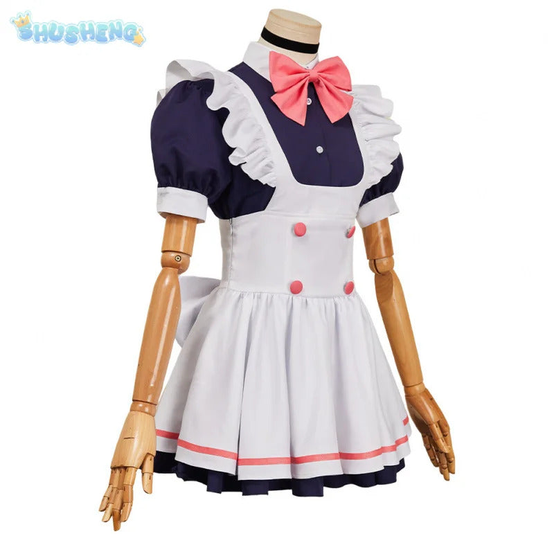 Anime DAN DA DAN Ayase Momo cosplay costume Halloween party sweet woman Lolita dress wig props maid uniform set