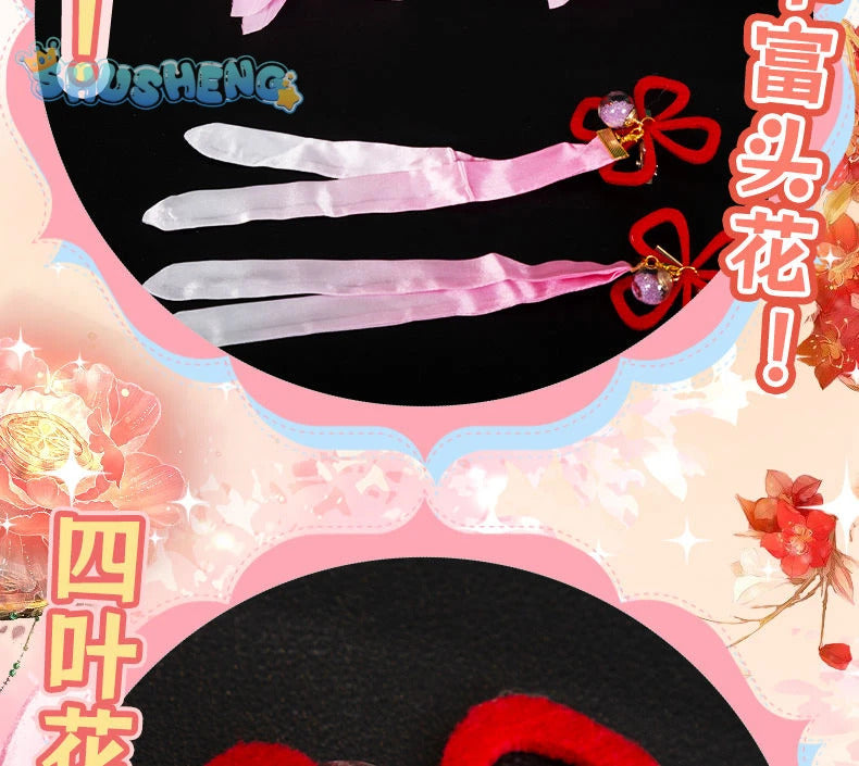 Anime Senren * Banka Tomotake Yoshino Cosplay Costume Party Christmas Witch Sweet Kimono Accessories Prop Woman Man Set S-XXL