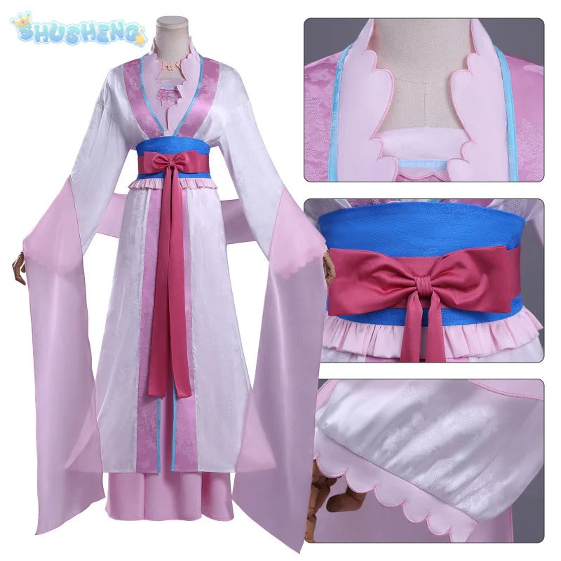 New Anime The Apothecary Diaries Consort Rishu Cosplay Rishu Hime Costume Women Sweet Chinese Hanfu Dress Halloween Uniform Set