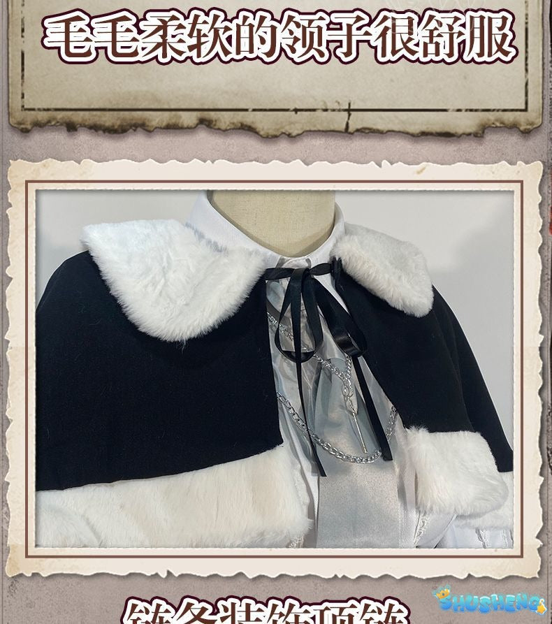 Anime Yosuga No Sora Kasugano Sora Cosplay Costume Winter Fur Collar Shawl Skirt Lolita Woman Cute Christmas Party Suit