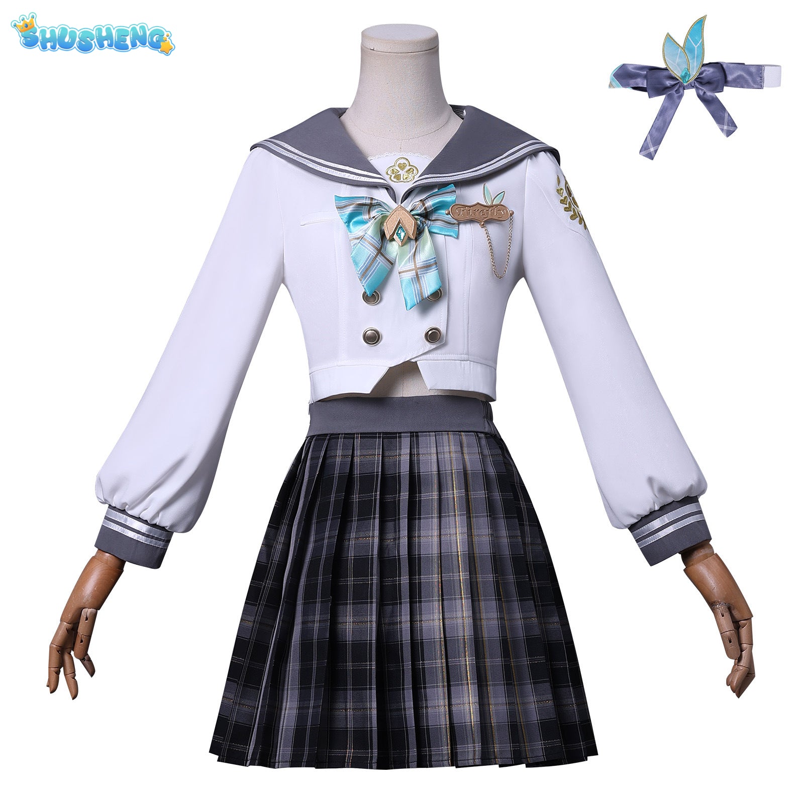 Anime Game Honkai Star Rail Fireflies Spring Missive Cosplay Clothing Full Set Costume Outfits For Woman JK Dress Cosplay Party
