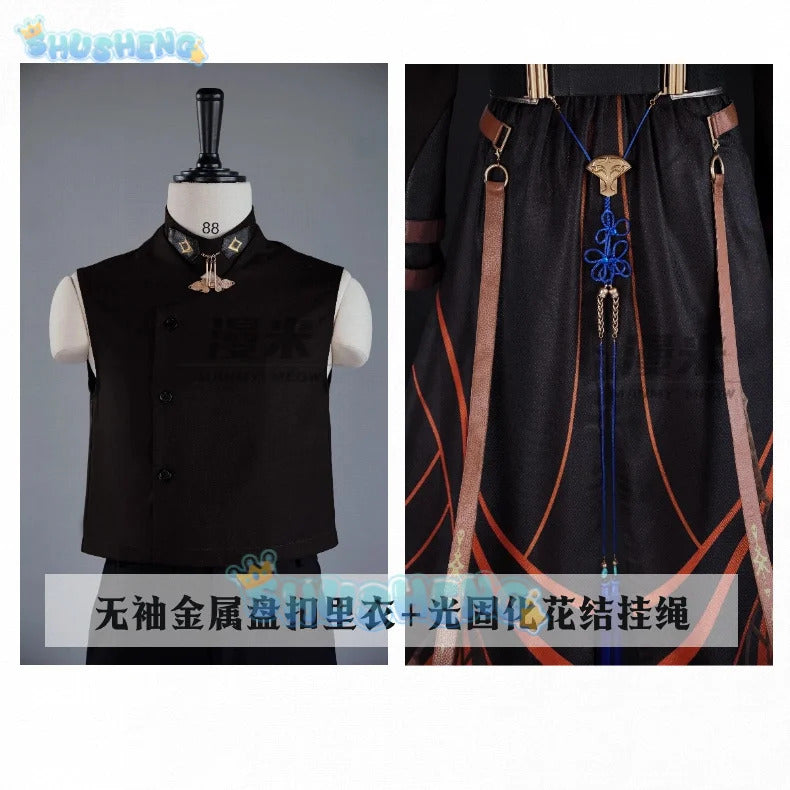 Love and Deepspace Xavier Cosplay Costume Black Hunting Uniform Halloween Party Women Men Props Shusheng